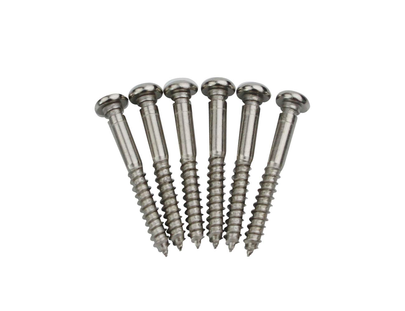 Guyker 6Pcs String Lock Mounting Screws with Notch for Tremolo System Bridge Saddles Tailpiece Accessories Electric Guitar